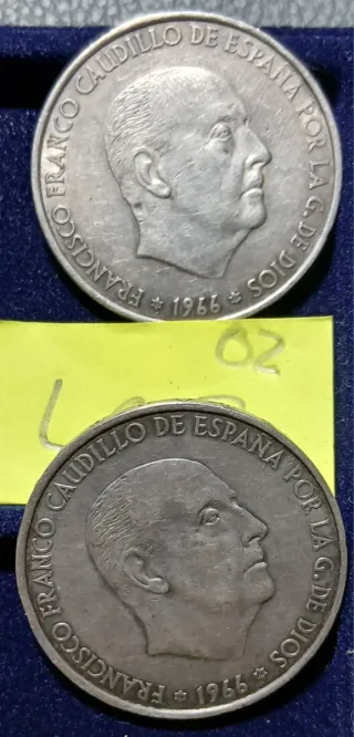 4 Monedas Plata Francisco Franco 1966