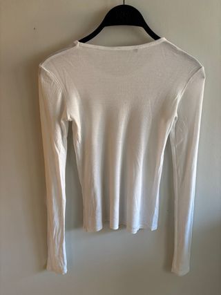 Camiseta Zara manga larga blanca talla única