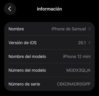 iPhone 12 mini 70% Batería Negro precio negociable