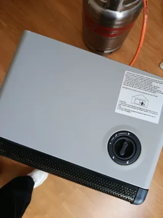 Estufa de gas llama azul