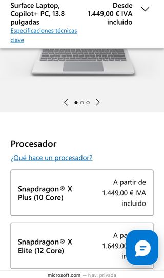 Microsoft Surface Laptop 13,8 Copilot+ PC, 256gb