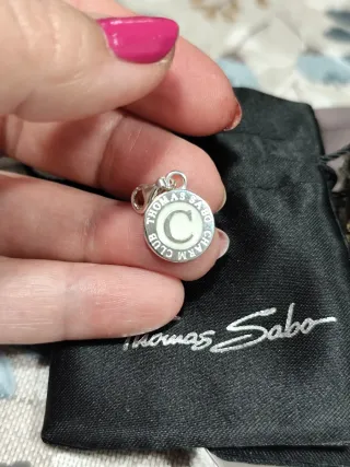 Charm Thomas Sabo C Plata y Blanco,plata de ley
