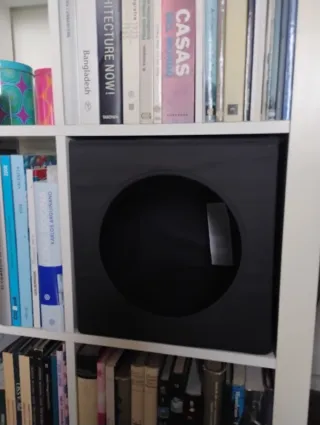 Caja Gato Estantería Kallax Ikea Negra