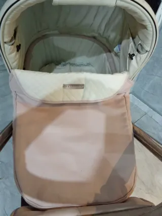 Carro de bebé  cuero rosa bebecar