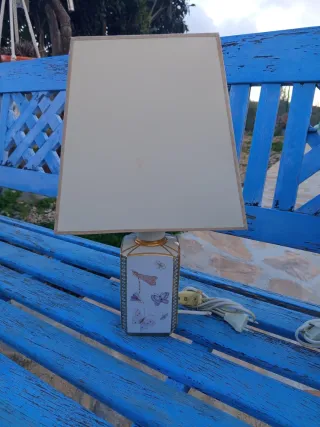 Lámparas de sobremesa porcelana y tela