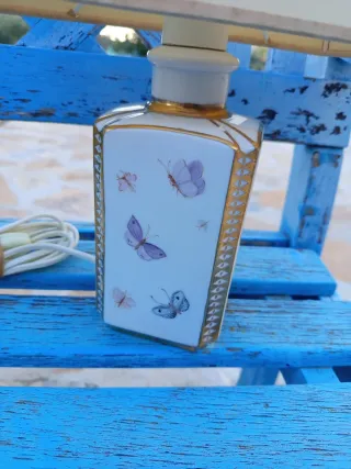 Lámparas de sobremesa porcelana y tela