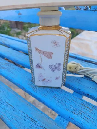 Lámparas de sobremesa porcelana y tela