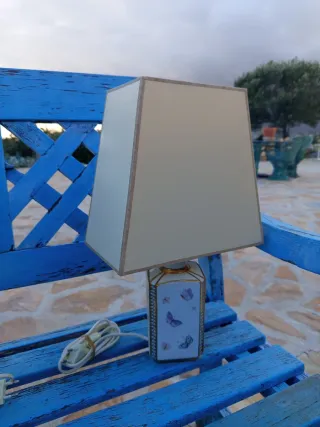 Lámparas de sobremesa porcelana y tela