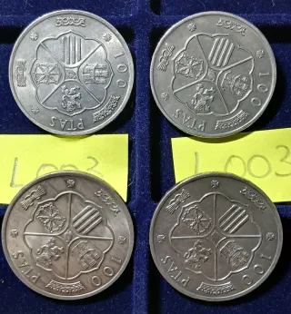 4 Monedas Plata Franco Caudillo 1966