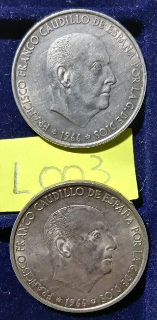 4 Monedas Plata Franco Caudillo 1966