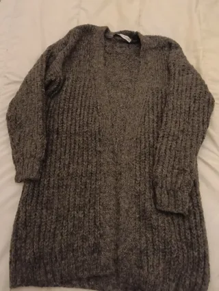 Chaqueta punto Zara gris talla S