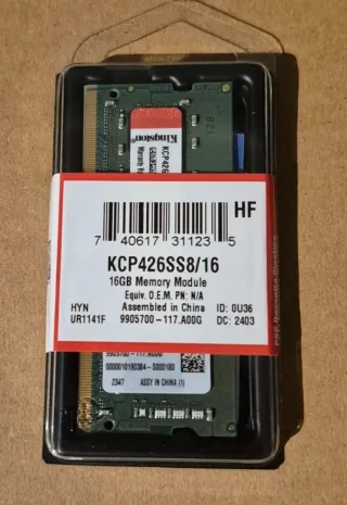 RAM Kingston KCP426SS8/16 16GB DDR4 2666MT/s