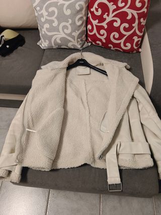 Giubbotto montone bianco donna L/XL