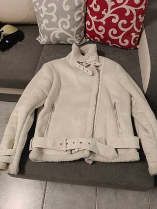 Giubbotto montone bianco donna L/XL