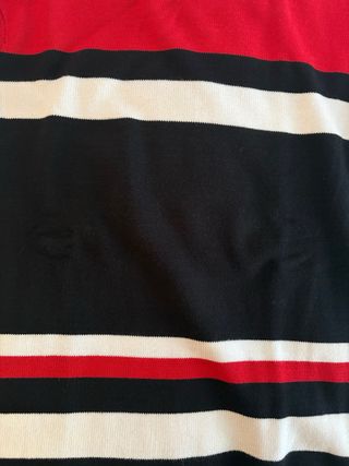 Jersey Rayas Rojo Negro Blanco