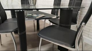 Comedor moderno cristal 6 sillas - Envio gratis