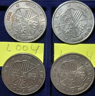 4 Monedas Plata Franco Caudillo 1966