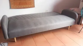 Sofá Cama Gris Tela