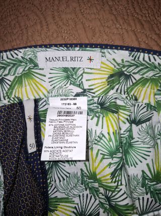 Pantalón MANUEL RITZ azul estampado