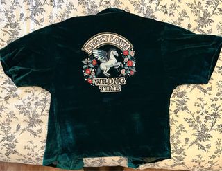 Chaqueta Kimono Terciopelo Verde