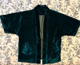 Chaqueta Kimono Terciopelo Verde