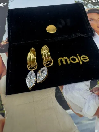 Pendientes Maje Dorados con Circonita