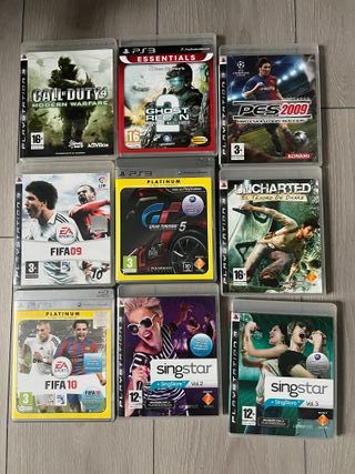 Lote Juegos PS3: FIFA 09, Gran Turismo 5, Uncharte