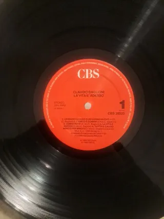 Vinile Claudio Baglioni La Vita è Adesso 33 giri