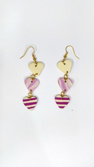 Pendientes Corazón Lila Custom