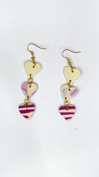 Pendientes Corazón Lila Custom