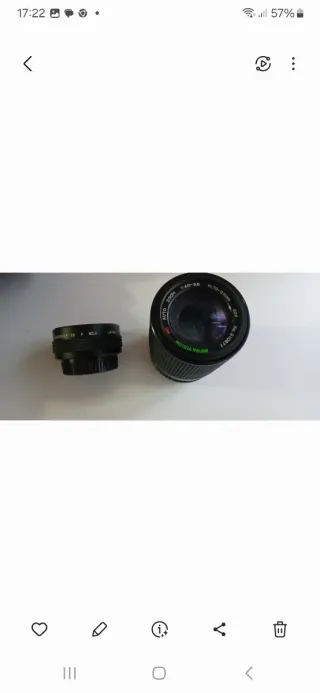 Cámara analógica Zenit con lentes