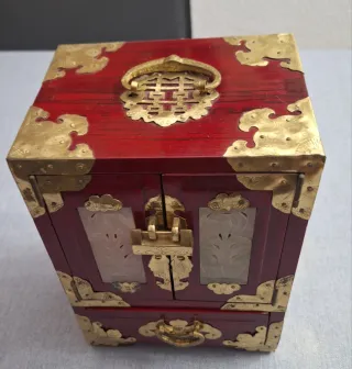 Joyero de nácar y madera. Oriental Vintage Musical