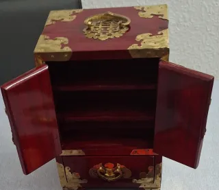 Joyero de nácar y madera. Oriental Vintage Musical