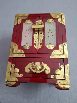 Joyero de nácar y madera. Oriental Vintage Musical