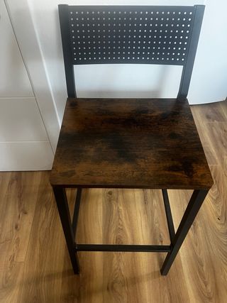 Taburete de bar metal y madera(2 unidades)