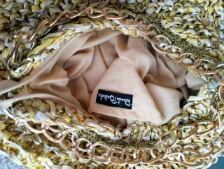 Borsa a mano oro e gialla