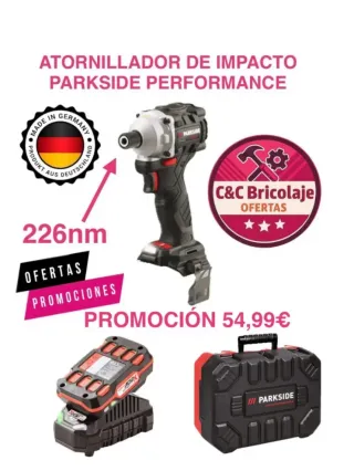 Atornillador Parkside Performance completo