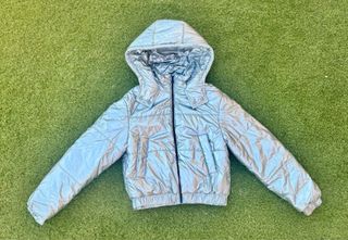 Abrigo plumífero plateado niña Bershka T.XS