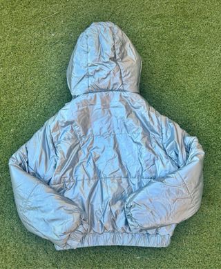 Abrigo plumífero plateado niña Bershka T.XS