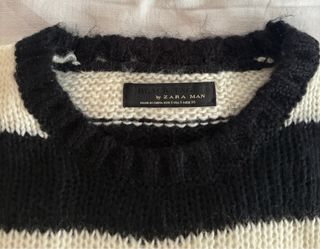 Jersey Zara Man Rayas Blanco y Negro