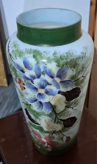 Vaso Antico Fiorito Opaline H33cm