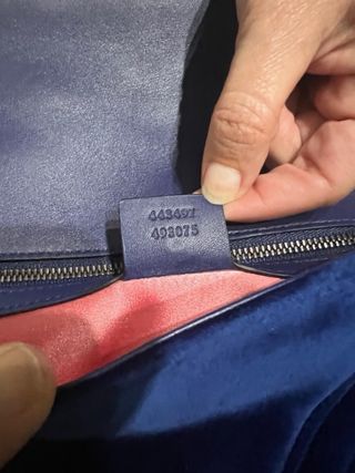 Bolso Gucci Marmont Terciopelo Azul