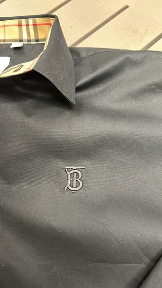 Camicia Burberry Uomo Nera con Check