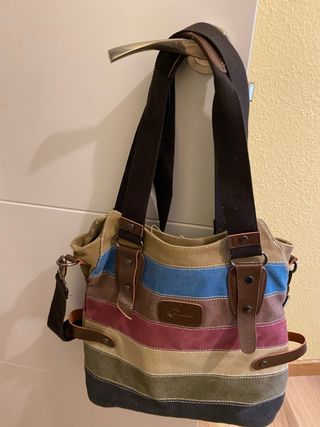 Bolso de lona multicolor