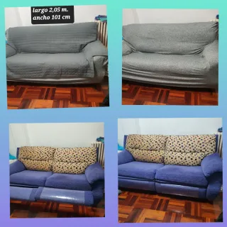 Sofá 3 plazas con forros