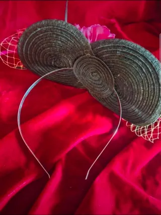 Tocado Pamela Flor Rosa