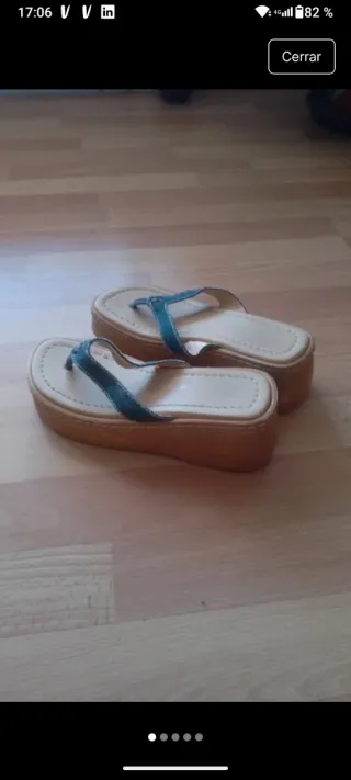 Sandalias Bratz plataforma denim