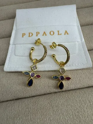 Pendientes PDPAOLA plata y baño de oro Multicolor