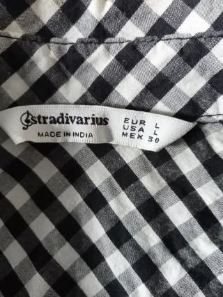 Camisola cuadros algodón, talla L muy grande