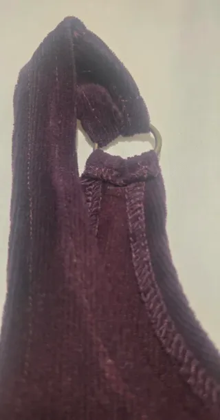 Vestido burdeos imitación pana